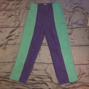 color block corduroy pants